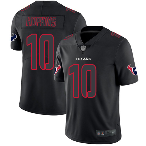Houston Texans #10 DeAndre Hopkins Black Men's Stitched Limited Rush Impact Jersey Men's