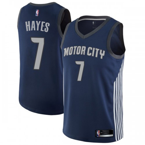 Detroit Pistons #7 Killian Hayes Navy Swingman City Edition Jersey Mens