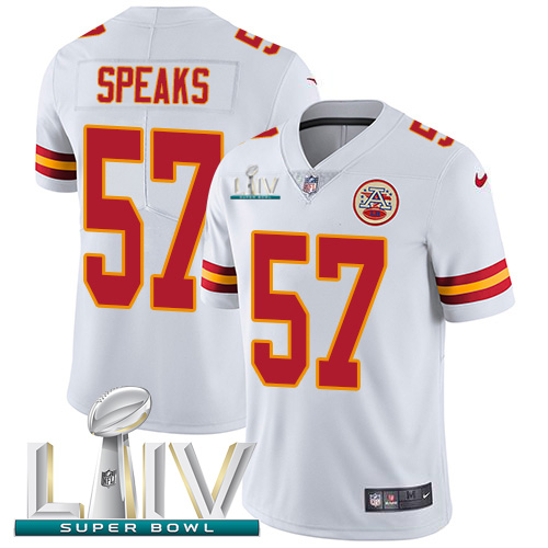 Kansas City Chiefs #57 Breeland Speaks White Super Bowl LIV 2020 Men's Stitched Vapor Untouchable Limited Jersey Men's