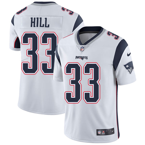 New England Patriots #33 Jeremy Hill White Men's Stitched Vapor Untouchable Limited Jersey Men's