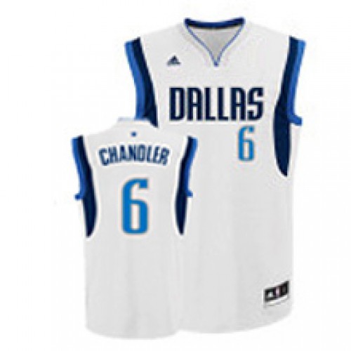 Dallas Mavericks Revolution 30 #6 Tyson Chandler White Stitched Jersey Mens