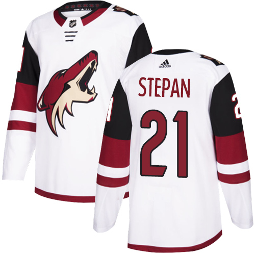 Adidas Arizona Coyotes #21 Derek Stepan White Road Authentic Stitched Youth Jersey Youth