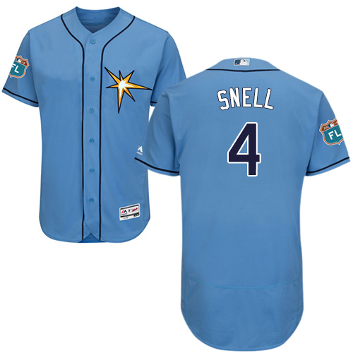 Tampa Bay Rays #4 Blake Snell Light Blue Flexbase Authentic Collection Stitched Jersey Men's