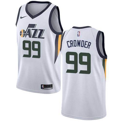 Utah Jazz #99 Jae Crowder White Womens Swingman Association Edition Jersey Womens