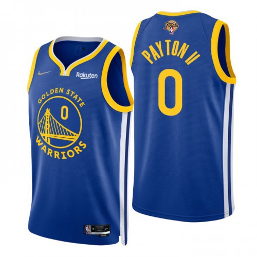 Golden State Warriors #0 Gary Payton II Royal Mens 2022 Finals Icon Edition 75th Anniversary Diamond Swingman Jersey Mens