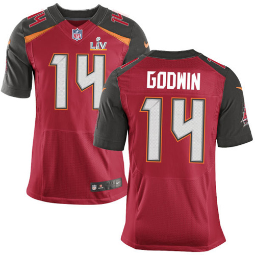 Buccaneers #14 Chris Godwin Red Team Color Men's Super Bowl LV Bound Stitched Vapor Untouchable Elite Jersey