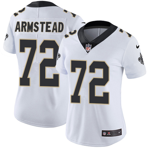 New Orleans Saints #72 Terron Armstead White Women's Stitched Vapor Untouchable Limited Jersey Womens