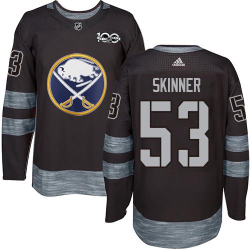 Adidas Buffalo Sabres #53 Jeff Skinner Black 1917-2017 100th Anniversary Stitched Jersey Men's