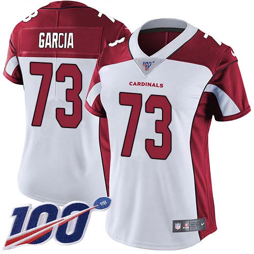 Cardinals #73 Max Garcia White Women's Stitched 100th Season Vapor Untouchable Limited Jersey
