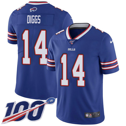 Bills #14 Stefon Diggs Royal Blue Team Color Youth Stitched 100th Season Vapor Untouchable Limited Jersey