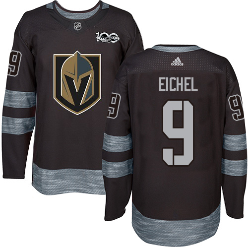 Adidas Golden Knights #9 Jack Eichel Black 1917-2017 100th Anniversary Stitched Jersey