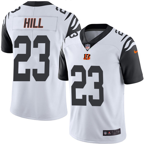 Bengals #23 Daxton Hill White Youth Stitched Limited Rush Jersey