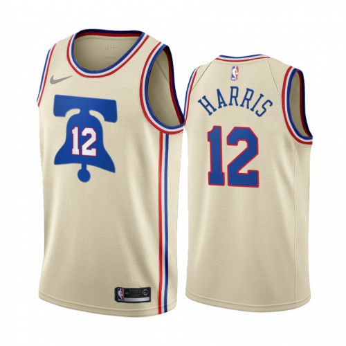 Philadelphia Philadelphia 76ers #12 Tobias Harris Cream Swingman 2020-21 Earned Edition Jersey Mens