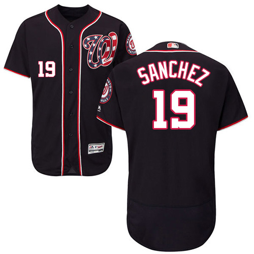 Washington Nationals #19 Anibal Sanchez Navy Blue Flexbase Authentic Collection Stitched Jersey Men's