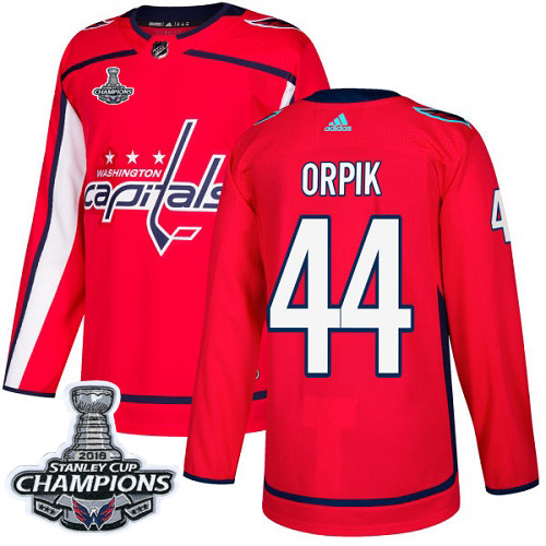 Adidas Washington Capitals #44 Brooks Orpik Red Home Authentic Stanley Cup Final Champions Stitched Jersey Men's
