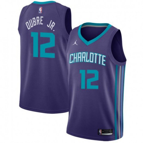 Charlotte Hornets #12 Kelly Oubre Jr. Womens Purple Jordan Swingman Statement Edition Jersey Womens