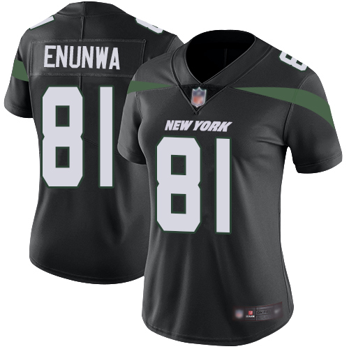 New York Jets #81 Quincy Enunwa Black Alternate Women's Stitched Vapor Untouchable Limited Jersey Womens