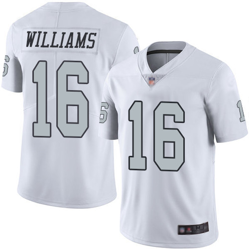 Las Vegas Raiders #16 Tyrell Williams White Youth Stitched Limited Rush Jersey Youth