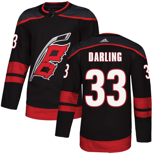 Adidas Carolina Hurricanes #33 Scott Darling Black Alternate Authentic Stitched Jersey Men's