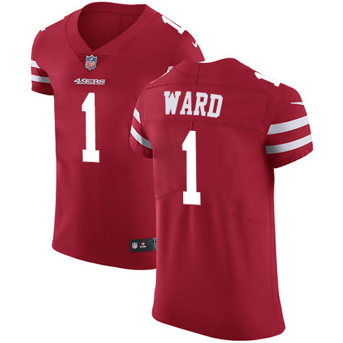 49ers #1 Jimmie Ward Red Team Color Men's Stitched Vapor Untouchable Elite Jersey