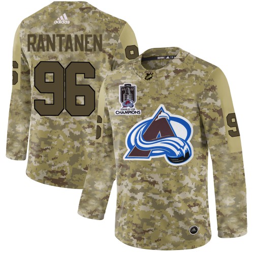 Adidas Colorado Avalanche #96 Mikko Rantanen Camo 2022 Stanley Cup Champions Authentic Stitched Jersey Men's