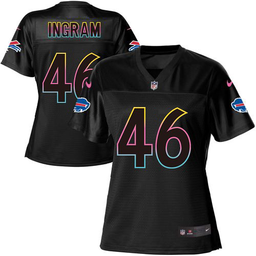 Bills #46 Ja'Marcus Ingram Black Women's Fashion Game Jersey