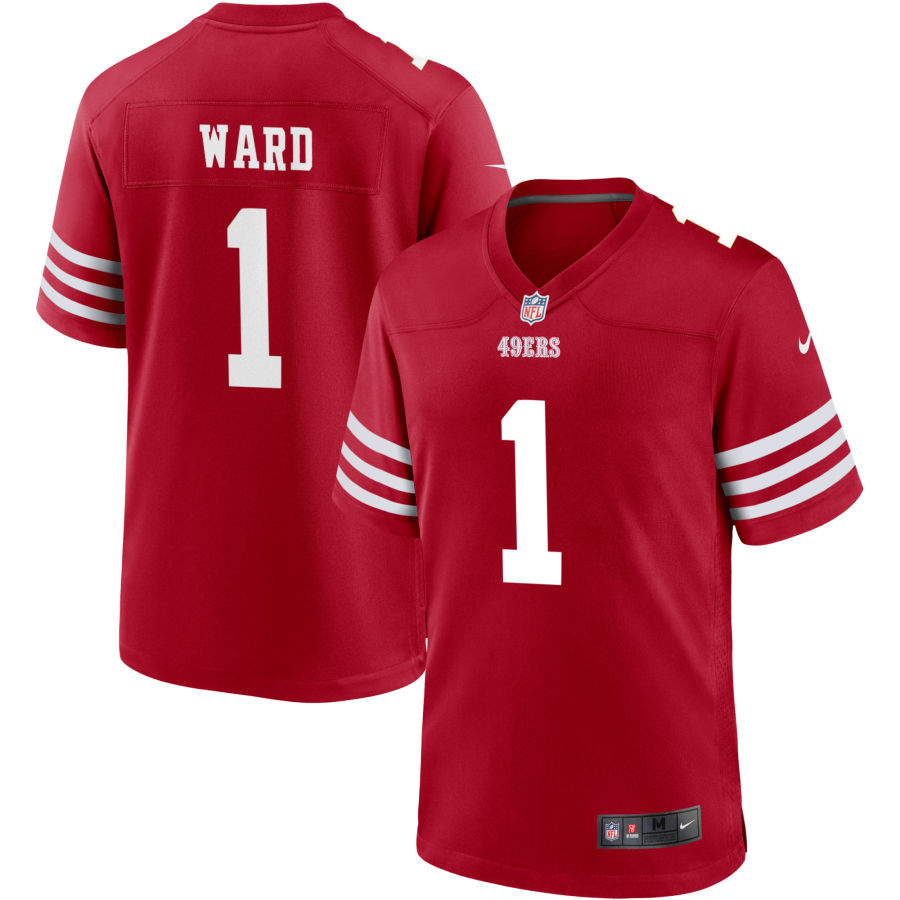 San Francisco 49ers #1 Jimmie Ward Men's 2022 Player Game Jersey - Scarlet