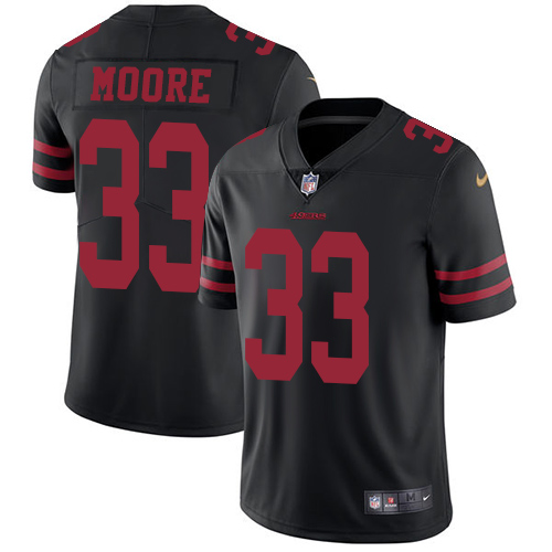 San Francisco 49ers #33 Tarvarius Moore Black Alternate Men's Stitched Vapor Untouchable Limited Jersey Men's