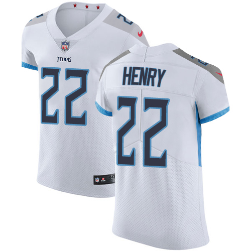 Titans #22 Derrick Henry White Men's Stitched Vapor Untouchable Elite Jersey