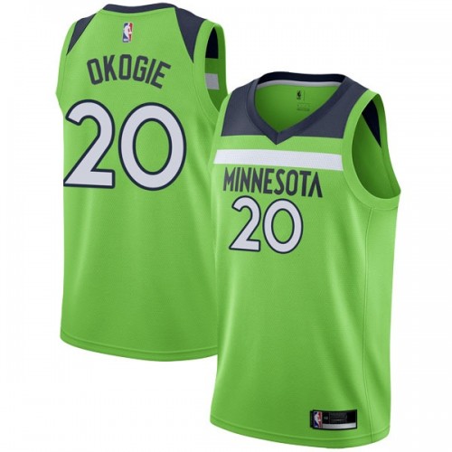 Minnesota Timberwolves #20 Josh Okogie Green Swingman Statement Edition Jersey Mens