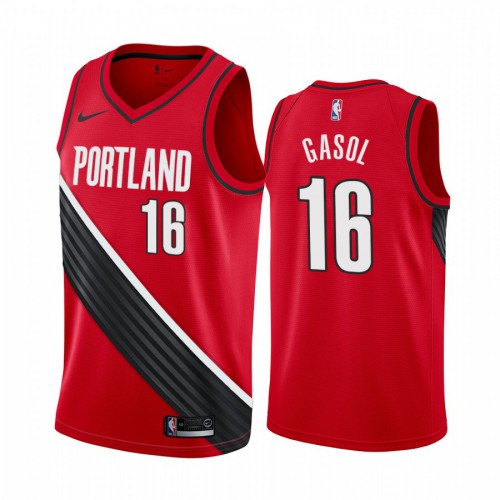 Portland Trail Blazers #16 Pau Gasol Red 2019-20 Statement Edition Jersey Mens