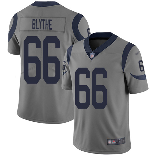 Los Angeles Rams #66 Austin Blythe Gray Men's Stitched Limited Inverted Legend Jersey Men's