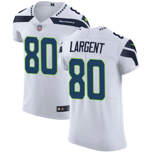 Seahawks #80 Steve Largent White Men's Stitched Vapor Untouchable Elite Jersey