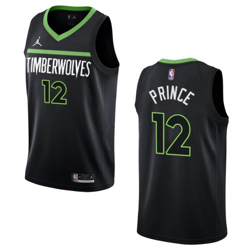 Minnesota Minnesota Timberwolves #12 Taurean Prince Black Mens 2022-23 Statement Edition Jersey Mens
