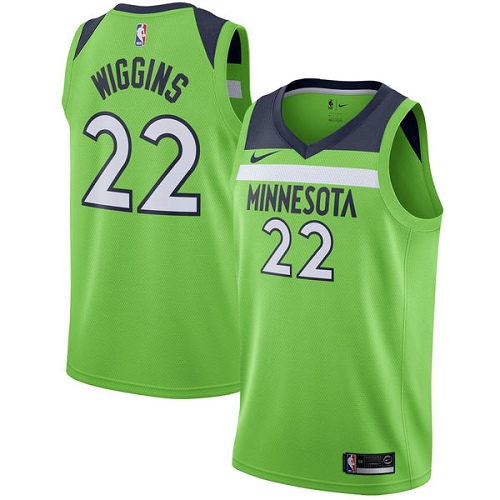 Minnesota Timberwolves #22 Andrew Wiggins Green Youth Swingman Statement Edition Jersey Youth