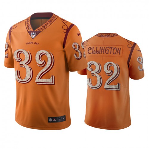 Tampa Bay Tampa Bay Buccaneers #32 Andre Ellington Orange Vapor Limited City Edition Jersey Men's