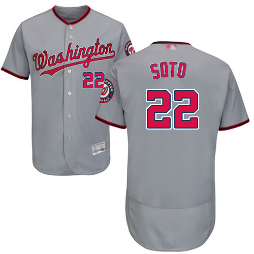 Washington Nationals #22 Juan Soto Grey Flexbase Authentic Collection Stitched Jersey Men's