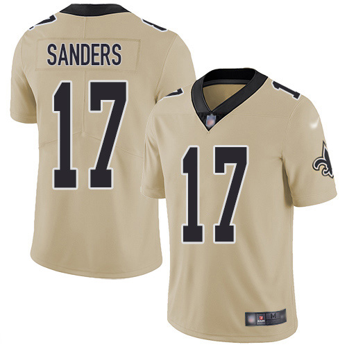 New Orleans Saints #17 Emmanuel Sanders Gold Youth Stitched Limited Inverted Legend Jersey Youth