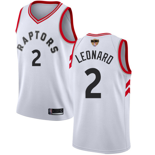 Toronto Raptors #2 Kawhi Leonard White 2019 Finals Bound Youth Swingman Association Edition Jersey Youth
