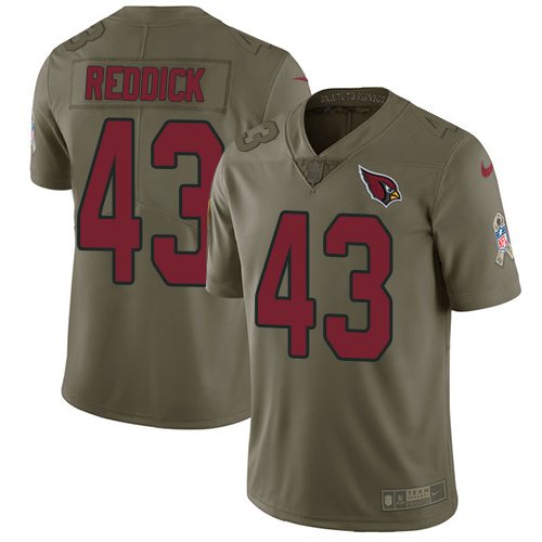 Arizona Cardinals #43 Haason Reddick Olive Men's Stitched Limited 2017 Salute to Service Jersey Men's