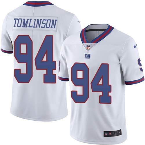 New York Giants #94 Dalvin Tomlinson White Youth Stitched Limited Rush Jersey Youth