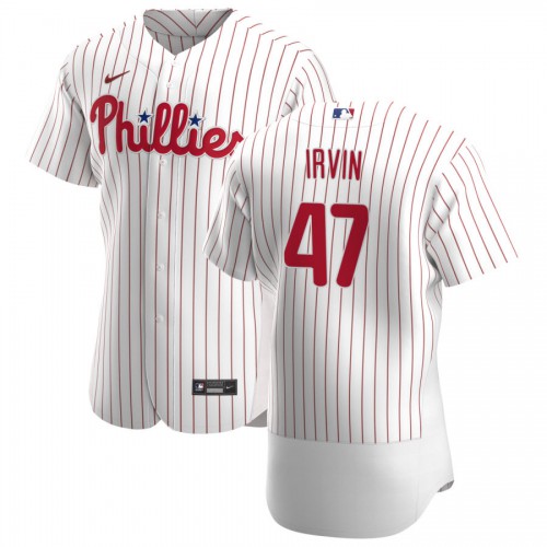 Philadelphia Philadelphia Phillies #47 Cole Irvin Men's White Home 2020 Authentic Player Jersey Men's