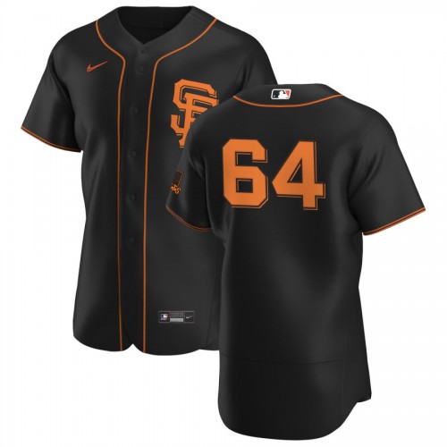 San Francisco San Francisco Giants #64 Shaun Anderson Men's Black Alternate 2020 Authentic Player Jersey Men's