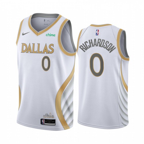 Dallas Mavericks #0 Josh Richardson White Womens Swingman 2020-21 City Edition Jersey Womens
