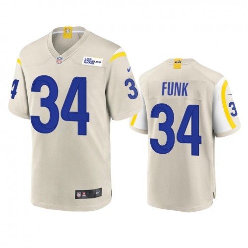 Los Angeles Los Angeles Rams #34 Jake Funk Men's Game Jersey - Bone Men's