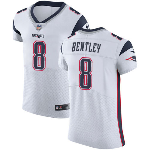 Patriots #8 Ja'Whaun Bentley White Men's Stitched Vapor Untouchable Elite Jersey