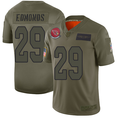 Arizona Cardinals #29 Chase Edmonds Camo Men's Stitched Limited 2019 Salute To Service Jersey Men's