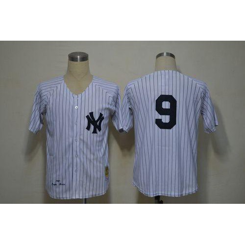 Mitchell And Ness 1961 New York Yankees #9 Roger Maris White Throwback Stitched Jersey Men's