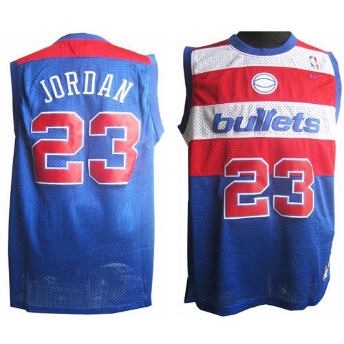 Washington Wizards #23 Michael Jordan Blue Throwback Stitched Jersey Mens