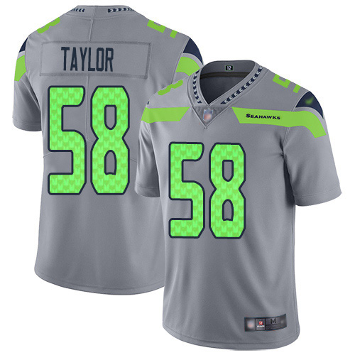 Seattle Seahawks #58 Darrell Taylor Gray Men's Stitched Limited Inverted Legend Jersey Men's